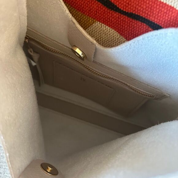 Banana Republic Vegan Leather Mini Slouch Tote in Bone NWOT - Picture 4 of 5